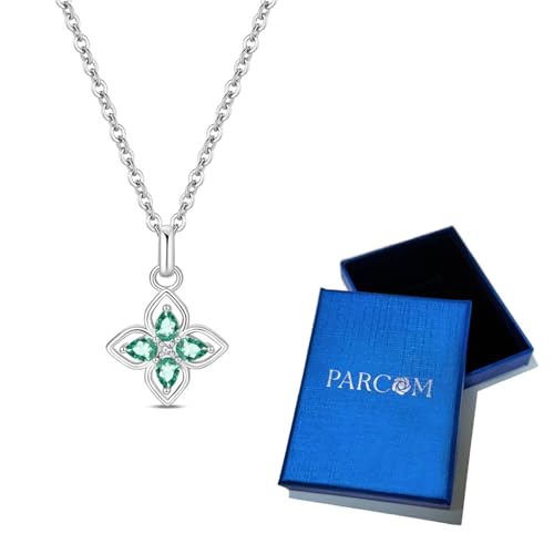 925 Sterling Silver Dainty Necklaces for Women Pendant Jewelry Gift for Her | Hypoallergenic Ocean Animal Love Cherry Blossom Jewelry, Ideal Valentine Birthday Christmas Graduation Gift for Wife Mom - color: Four Leaf Clover