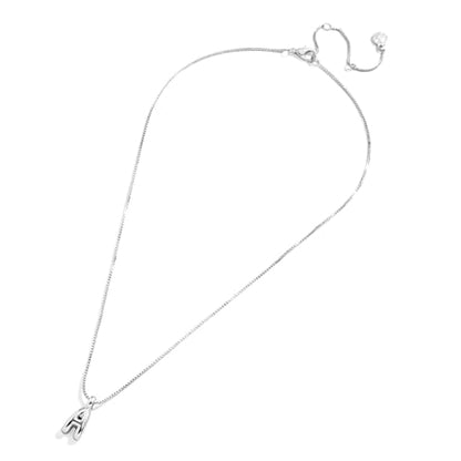 BaubleBar Gold-Plated Initial Necklace - Bubble or Signature Letter Pendant, 17-Inch Chain Necklace with Lobster Clasp, Fashion Jewelry, Perfect Personalized Gift for Women - color: B