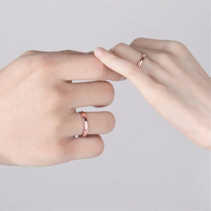 Tungsten Domed Wedding Band Men Women High Polish Comfort Fit - color: 2mm-Rose Gold