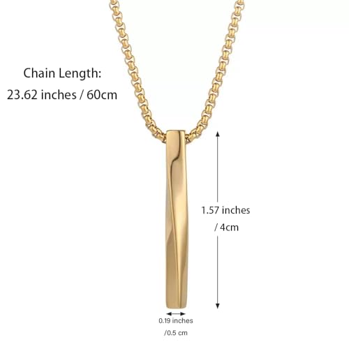 FANASY Natural Gemstone Pendant Necklace for Men Healing Crystal Pendant Adjustable Black Rope Necklace Jewelry Gifts for Women Men - color: Steel-Golden