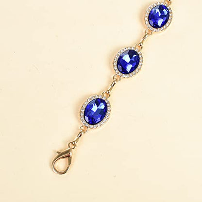 ILuvatar Green Glass Diamond Chain Belt - Metal Women's Western Style Dress Belt - color: F008-db