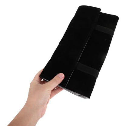 Vaguelly Velvet with Structure and Rollup Roll Multiple Compartments Independent Jewelry Organizer Portable Bag for Necklaces Earrings Travel for Business Trips and Weekend