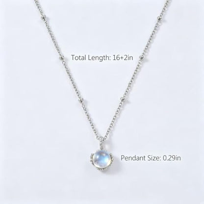 18K Gold Plated Dainty Necklace for Women, Cubic Zirconia Pendant, Tarnish Resistant Hypoallergenic Jewelry, Fashion Women Accessories - color: Silver