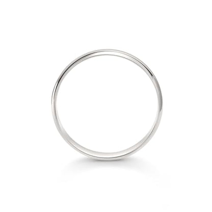 Men's Wedding Band 14K or 10K Solid Gold Ring, 5mm Plain Classic | Stamped 10K, not plated; high-polish, low-dome classic profile; hypoallergenic; made in USA; true-to-size; gift-ready - color: 14K White Gold