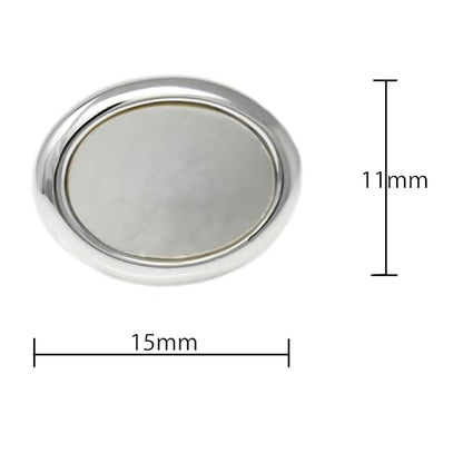 Men’s Tie Tack Tie Pin with Chain – Classic Lapel Pin Accessory for Dress Shirts, Suits & Formal Wear - style: Oval MOP