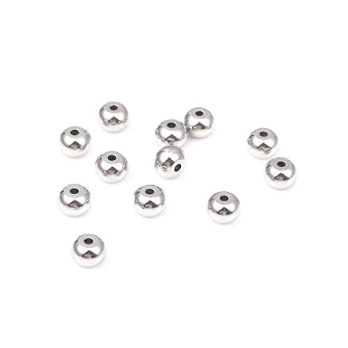 Stainless Steel Spacer Beads 7x5mm Rondelle Loose Charm Caps Beads for DIY Jewelry Making 100pcs with 1.5mm Hole - color: 7x5mm 1.5mm