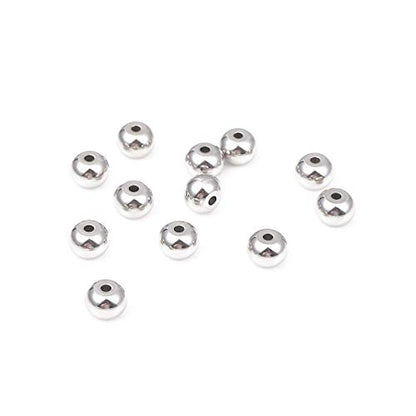 Stainless Steel Spacer Beads 7x5mm Rondelle Loose Charm Caps Beads for DIY Jewelry Making 100pcs with 1.5mm Hole - color: 7x5mm 1.5mm