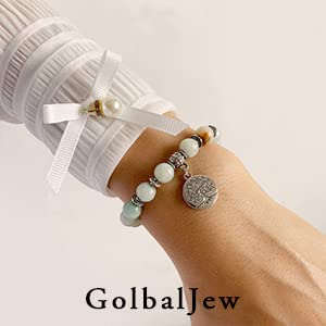 Healing Bracelet For Women Anxiety Beaded Bracelets Jewelry Healing Stone Crystal Bracelet Stress Relief Yoga Beads Chakra Bracelets Gifts For Women pink - color: Amazonite