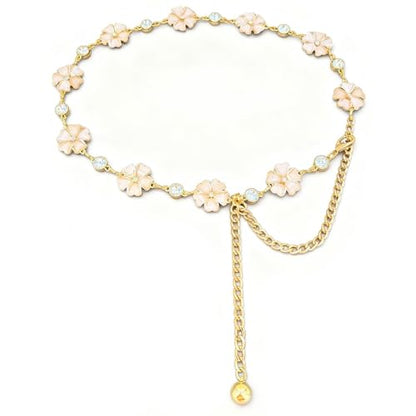 Women's Chain Belt Adjustable Rhinestone Metal Waist Belts for Women Ladies Chain Belt for Dresses - color: S-03