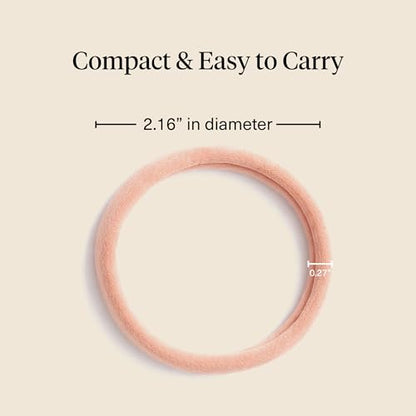 Kitsch Elastic Hair Ties No Damage | Stretchable Hair Bands - Blush 20pcs | Strong All-Day Hold Hair, Rubber Bands For Hair, Ponytail Holders | Hair Accessories for Everyday Use - color: Blush Standard (Pack of 20)