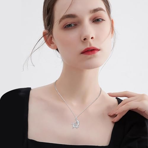 Fairy Gift Necklace/Earrings for Women 925 Sterling Silver Angel Elf Jewelry Gifts for Daughter - color: Necklace-C