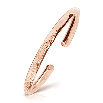 Ellie J Maui 14K Gold Filled Toe Rings for Women Adjustable Open Back Hammered Toe Ring Handmade Non Tarnish Dainty Gold Toe Ring Summer Beach Foot Jewelry (Rose Gold, Silver, Gold) - color: Rose Gold