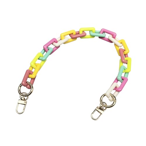 Acrylic Resin Chain for Purse,Handbag Decoration Chain Strap,Bag Accessories Chain Charms - color: Series 1/Square/Pink Colour