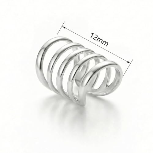 925 Sterling Silver Ear Cuff, Handmade Single Band Adjustable Non Piercing Clip On Cartilage Earring, Minimalist Ear Wrap Faux Piercing Jewelry for Women - style: Multi Band