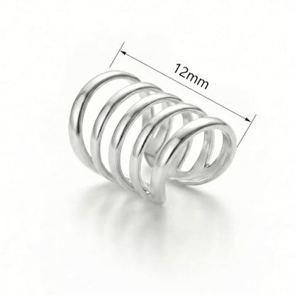 925 Sterling Silver Ear Cuff, Handmade Single Band Adjustable Non Piercing Clip On Cartilage Earring, Minimalist Ear Wrap Faux Piercing Jewelry for Women - style: Multi Band
