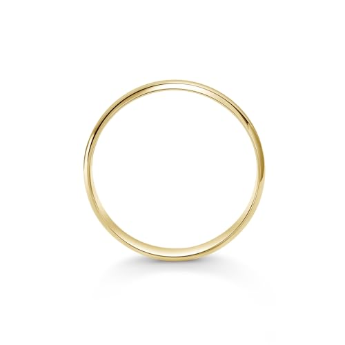 Men's Wedding Band 14K or 10K Solid Gold Ring, 5mm Plain Classic | Stamped 10K, not plated; high-polish, low-dome classic profile; hypoallergenic; made in USA; true-to-size; gift-ready - color: 10K Yellow Gold