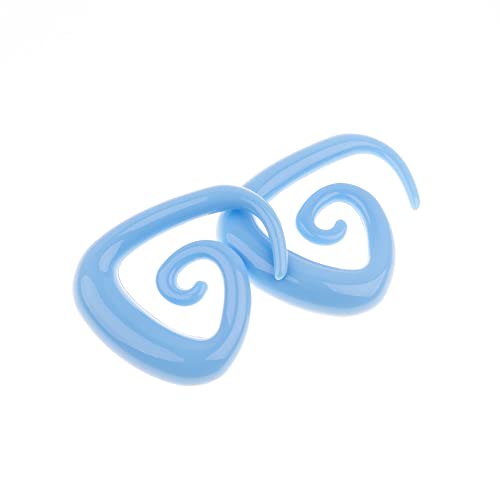 Ear Gauges Stretching Kit 14G-00G Acrylic Sprial Tapers Plugs Expander Sets Heart Tunnels Piering Jewelry Horeseshoes Taper For Ears - style: 84 Blue