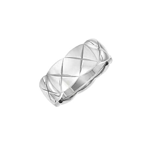 Shapes Studio 18k Gold Plated Rings for Women,Crush Wide Band Gold Plated Ring, Stacking Rings, Wedding Band Minimalist Style - color: Silver Mid