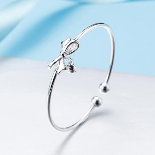 925 Sterling Silver Bracelet Plated Cuff Bangle Bracelet Fashionable Multi-layer Cross Wire Bangle Bracelet Open Adjustable Wide Cuff Bracelet for Teen Girls Fashion Jewelry - color: 14