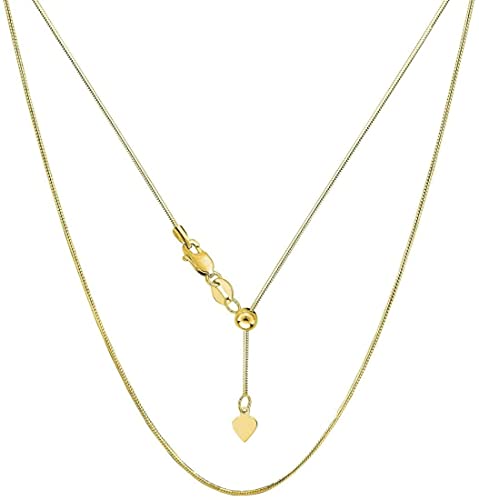 Savlano 925 Sterling Silver Italian 1.5mm Solid Snake Adjustable Bolo 14-24 Inch Chain Necklace For Women - Made in Italy Comes With a Gift Box