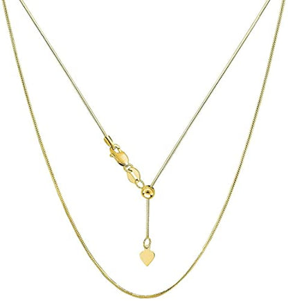 Savlano 925 Sterling Silver Italian 1.5mm Solid Snake Adjustable Bolo 14-24 Inch Chain Necklace For Women - Made in Italy Comes With a Gift Box