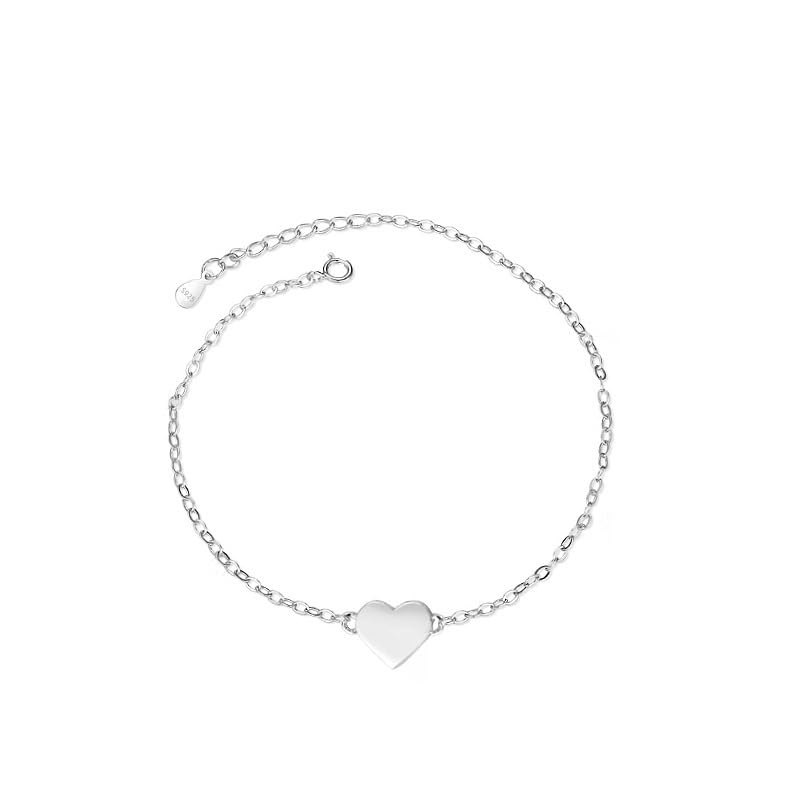 Gold Anklets Bracelets for Women,925 Sterling Silver Waterproof Dainty Heart Anklet Snake Chain Link 14K Gold Plated Non Tarnish Ankle Chain Summer Beach Foot Jewelry Graduation Wedding Gifts - color: Heart