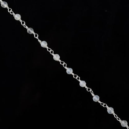 YANARA Gemstone Anklet for Women Dainty Boho Summer Beach Jewelry for Girls Handmade Rosary Charm Ankle Bracelets for her 9+1.5 inch Gifts For Her