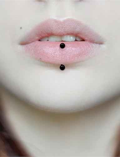 20G 16G 14G 12G Eyebrow Rook Daith Piercing Jewelry 316L Surgical Steel Vertical Lip Labret Belly Button Ring Snake Eyes Tongue Ring Curved Barbell 6mm(1/4") 8mm(5/16") 10mm (3/8") 12mm(1/2") - color: Black, size: 20G(0.8mm)-6/8/10/12mm Bars