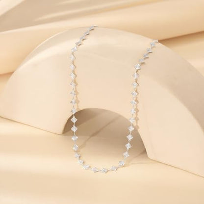 Robaice Necklaces for Women, 14K Gold/Silver Plated Chain Necklace | Dainty Paperclip Cuban Chain, Choker Necklace for Women, Non Tarnish Jewelry Gifts Trendy - color: Silver Chain