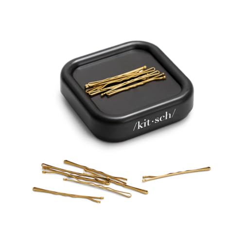 Kitsch Magnetic Bobby Pin Holder - Black, 1 Pc | Cute Stuff, Strong Magnetic Pin Holder for Desk & Vanity, Securely Holds Metal Hair Clips, Bobby Pins & Paper Clip