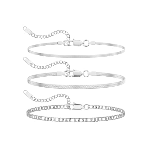 Stainless Steel Bracelet Set for Men, Adjustable Link Chains | Layered stainless steel link chain bracelets with adjustable sizing, designed for daily wear, stacking, and gifts - color: Style1-7 inch