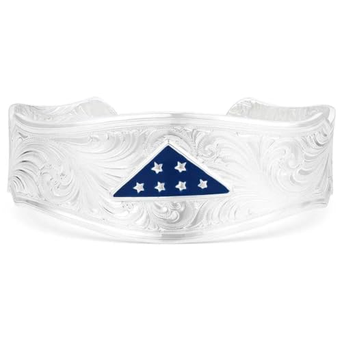 Montana Silversmiths Made in the USA Western Lifestyle Women's Cuff Bracelet - style: Folds of Honor Remembrance