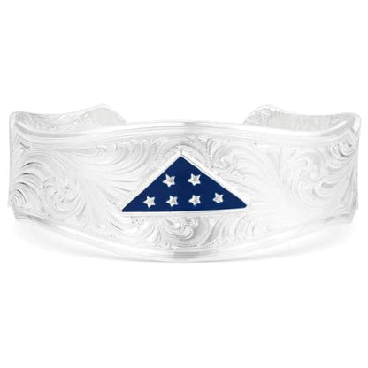Montana Silversmiths Made in the USA Western Lifestyle Women's Cuff Bracelet - style: Folds of Honor Remembrance