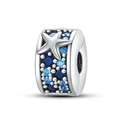 Pandach 925 sterling silver Clip Spacer Charm for Bracelet Clip Lock Stopper Bead Spacer European Openable Beads 2Pcs - style: 2-PAC449