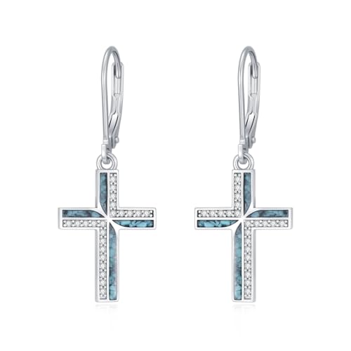 Dorunmo s925 Sterling Silver Western Dangle Drop Earrings Birthday Jewelry Gifts for Women - style: Cross
