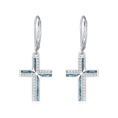 Dorunmo s925 Sterling Silver Western Dangle Drop Earrings Birthday Jewelry Gifts for Women - style: Cross
