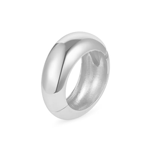Bangle Bracelets for Women | 14K Gold Plated Trendy Wide Bracelets | Hinged Arm Cuff Bangles Chunky Bracelet for Women - color: Style G-Silver Plated Bangles