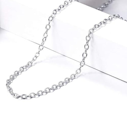 Adabele 304 Surgical Stainless Steel Flat Cable Chain Necklace 18 20 22 24 Inch Cute Small Non Tarnish Waterproof Women Jewelry - size: 22 Inch - 5pcs, style: 1.3mm width