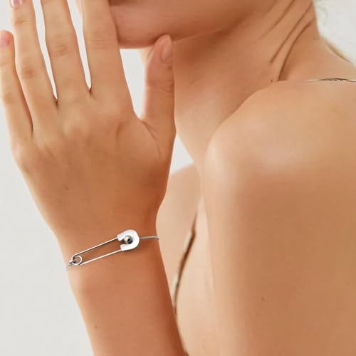 925 Sterling Silver Bracelet Plated Cuff Bangle Bracelet Fashionable Multi-layer Cross Wire Bangle Bracelet Open Adjustable Wide Cuff Bracelet for Teen Girls Fashion Jewelry - color: 15