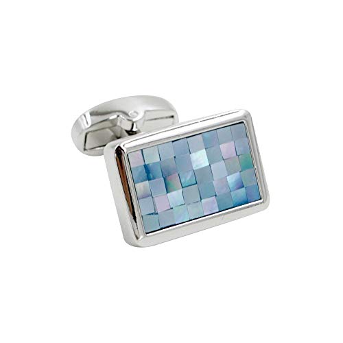AUSCUFFLINKS Ocean Blue Mosaic Cufflinks | 5 Year Warranty | Birthday Present for Him | Christmas Gift for Men