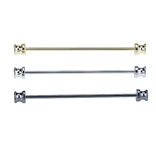 3PCS Men's Classic Brass Shirt Collar Bar Tie Pins Set for Wedding Business with Gift Box - color: Frustum Head