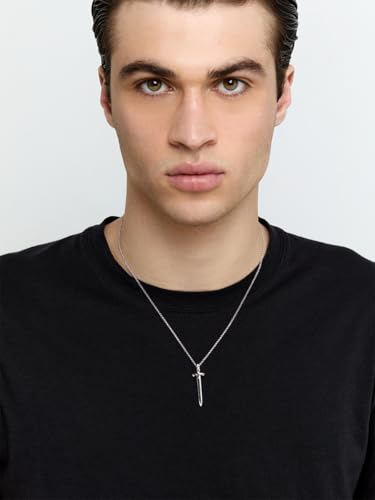 MATEO New York, Knights Sword Necklace, Sterling Silver : Clothing, Shoes & Jewelry