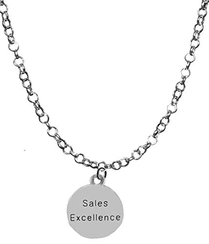 Sales Excellence, Award, Adjustable 14-21 Inch Rolo Chain Necklace, Nickel, Lead, And Cadmium Free-Hypoallergenic