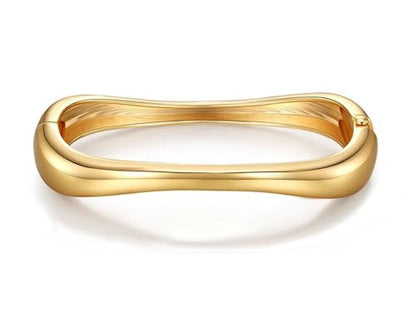 Gold Bracelets for Women Trendy Silver Bangle Cuff Bracelet Jewelry Gifts | Adjustable Size, 14K Gold Plated Chunky Bracelet - color: Gold - Style A