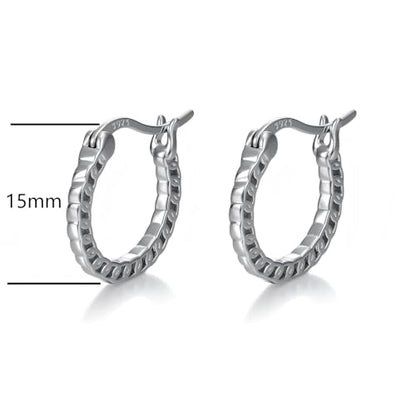 925 Sterling Silver Hollow Hoop Earrings for Women, Simple and Retro Style, Jewelry Gifts for Valentine's Day, Mother's Day, And Birthdays - style: Style 1