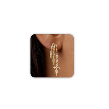 Freekiss Pearl Earrings for Women Trendy: Flat Back Stud Earrings 14K Gold Plated/925 Sterling Silver Freshwater Pearl Dangle Earrings Cute Bow Earrings Wedding Jewelry Birthday Gifts for Women Girls - style: Cross Zircon-GD