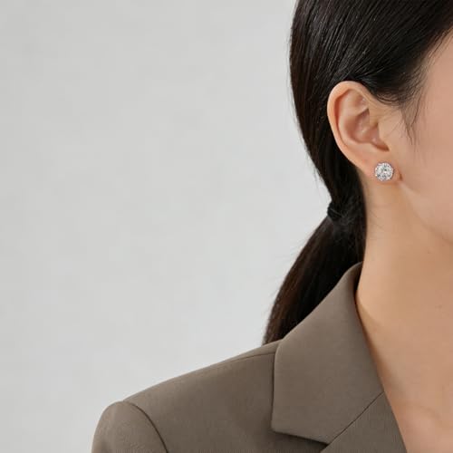 24 Pcs Pearl Earrings Studs for Women Ladies Hypoallergenic White Faux Simulated Pearl Rhinestone Earrings Stud Earrings Jewelry Set for Wedding Party - color: Silver