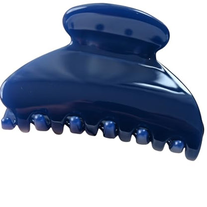 Handmade Celluloid Acetate French Design Barrettes Tortoise Shell Claws Hair Claw Luxury Fashion Accessories Hair Clip for Women (dark blue) - color: dark blue