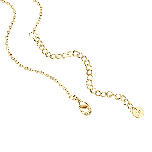 PAVOI 14K Gold Plated Station Necklace - Simulated Diamond Layering Necklaces - Womens CZ Chain - style: Station