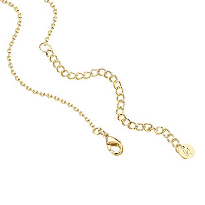 PAVOI 14K Gold Plated Station Necklace - Simulated Diamond Layering Necklaces - Womens CZ Chain - style: Station